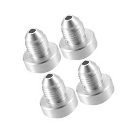 Partuto 4 Pcs Car Auto 4AN Male Weld on Fitting Bung Hose Adapter Fuel Oil Replacement