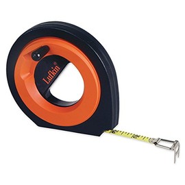 Crescent Lufkin 3/8" x 50m/164' Hi-Viz® Orange Speedwinder® SAE/Metric Yellow Clad Dual Sided Long Steel Tape - HYT50CME