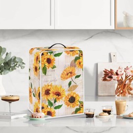 Mumeson Vintage Sunflower Coffee Maker Cover Blender Cover Dust Protection Washable Appliance Cover Anti-sputtering Kitchen Applicances Protect Covers for Decoration