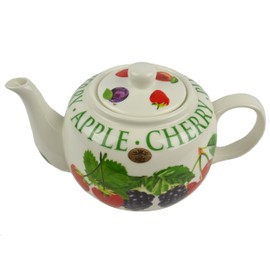 Lesser and Pavey 23cm Orchard Fruits Fine China Teapot, White