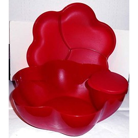 Tupperware Open House Chip 'N Dip Serving Bowl Set, Ruby Red