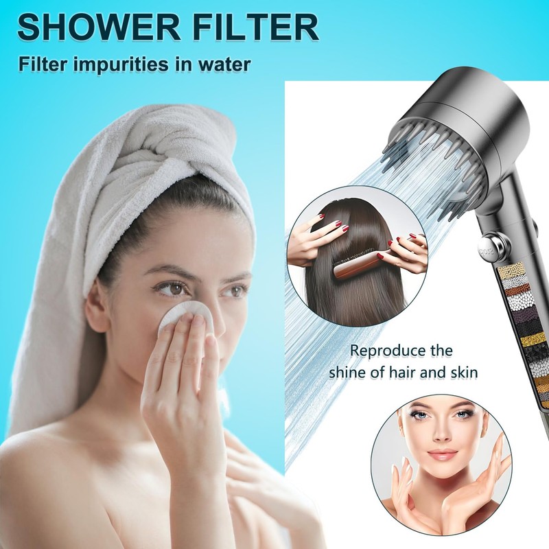 sieloonger Shower Filter Compatible with PWERAN Shower Head Filter System