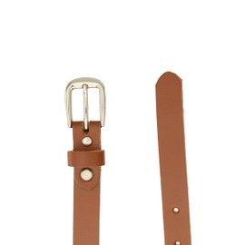 Ab-BELT & BAG HRS-03 Women's Leather Belt, Jeans Leather Belt, 2 cm, Cognac