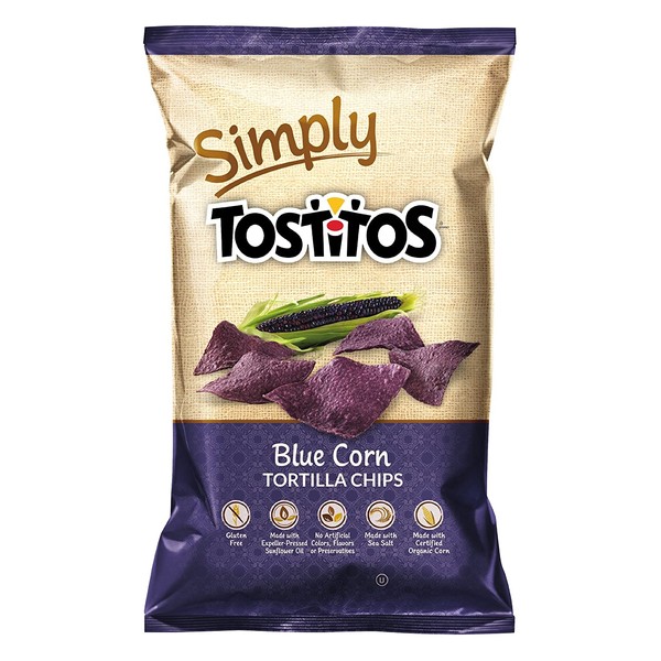 Simply Tostitos Blue Corn Tortilla Chips, 9 oz