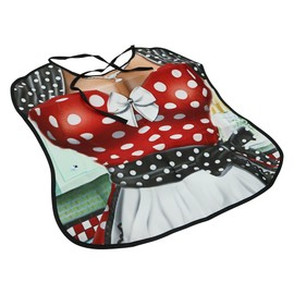 Sarini Funny bib for adults, funny bib for men and women, washable clothing protection for adults, elderly, food, feeding, joke gifts, original bibs, party gifts, red