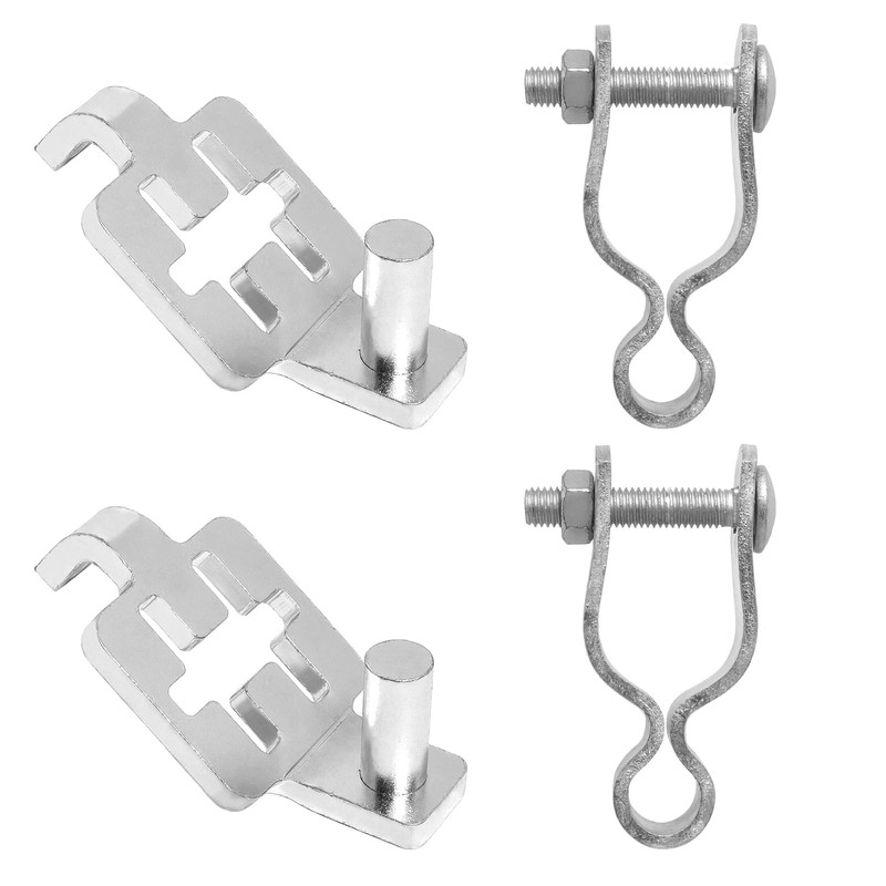 2-Pack T-Post Gate Hinge Kit, Heavy Duty 1-3/8" U-Bolt Clamps,