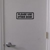 CrownVinyl.com Please Use Other Door Sign Vinyl Decal - Door