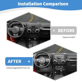 RT-TCZ for Wrangler JK Interior Trim Kit Chrome for Jeep Wrangler JK JKU 2011-2017 4-Door Silver Chrome Interior Accessories 12pcs