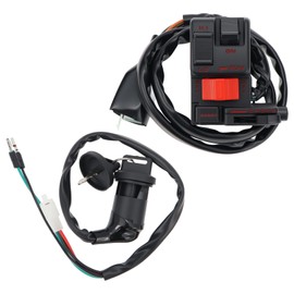 Handlebar L/H Light Switch Fit for Honda ATC 250 Big Red ATC250ES 1985 1986 1987 Headlight Switch with Ignition Key Switch Replace 35200-HA0-681