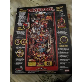 Stern Pinball Deadpool Stern Limited Edition Model Pinball Promotional Flyer