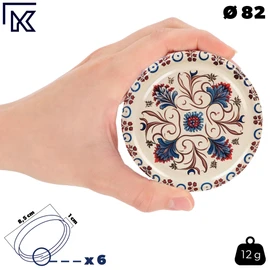 KADAX Screw Lids fi82mm x 10pcs Twist Off Lids Set Metal Replacement Mason Jar Lids 6 Locking Teeth for Jars and Mason Jars (Beige/Blue, 10pcs)