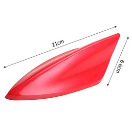 CGEAMDY Car Shark Fin Antenna Cover Fairing, Fm/AM Antenna, Made of ABS, Low Wind Resistance, for SUVs, Trucks, Vans, Car Tuning (Red)