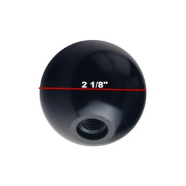 DEWHEL Black/White Inlay Sphere Aluminum 200 Grams Weighted Manual Shift Knob 5 Speed Short Throw Shifter M12x1.25 M10x1.5 M10x1.25 M8x1.25