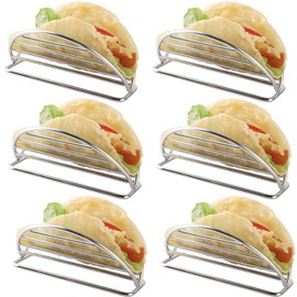 Taco Holder Stand Stainless Steel Taco Rack Tray Stand Up Holders Kitchen Set for Tortillas, Burritos, Parties & Restaurants (Taco Holders)