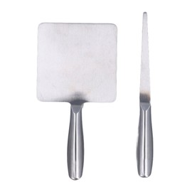 Food Scraper with Picking Stick Stainless Steel Dough Scraper Multipurpose Kitchen Utensil for Pastry Baking Noodle Making
