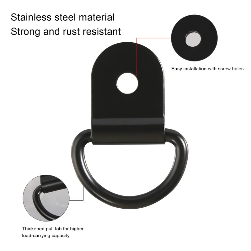 20pcs Tie Down Ring Hook Load Anchor Trailer Stainless Steel