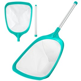 TOBEHIGHER Pool Skimmer Net with Pole, 26", Hot Tub Skimmer Net, Pool Skimmer Net with Pole, Deep Ultra Fine Mesh Net Skimmer Rake, Pond Small Kid Kiddie Inflatable Pool