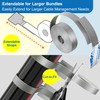 Cable Management Kit with 40 Self-Adhesive Hook and Loop Ties