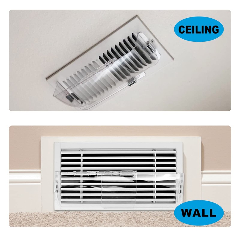 SMGSP 5 Pack Clear Adjustable Air Vent Deflector for Vents,