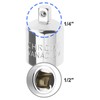 SING F LTD 2Pcs 1/2-Inch Female to 1/4-Inch Male Socket