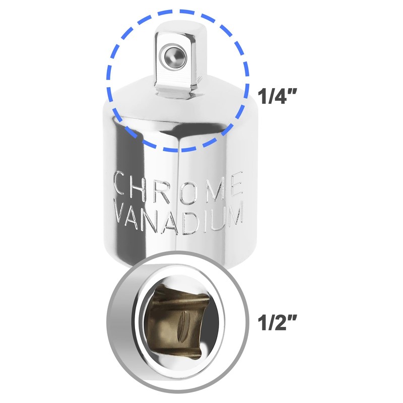 SING F LTD 2Pcs 1/2-Inch Female to 1/4-Inch Male Socket