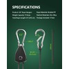 STAYGROW 4-Pack 1/8" Adjustable Rope Hanger, Heavy Duty Ratchet Tie