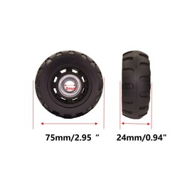 2 Pairs Luggage Wheels Replacement 75 * 24mm(2.95"x0.94") Inline Roller Skate Wheels with 8mm(0.31") Bearings Repair Kit