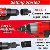 TONYNOL Impact Socket Adapter 1" F to 1/2" M,Cr-Mo Steel,