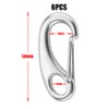 SyiXute 6 Pcs Spring Snap Hook Carabiner,304 Stainless Steel Spring