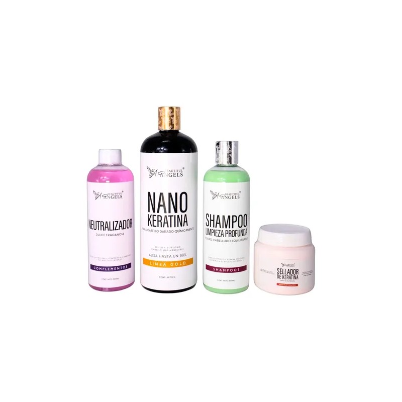 Kit Nanokeratina Ap Sellador Neutralizador Shampoo Lp