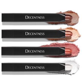 DECENTNESS 4PCS Eyeshadow Stick Cream Shimmer&Matte,Daily makeup set,Lasting&Waterproof,Eyeshadow Pencil Crayon,Ideal Gift(Z3)