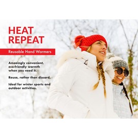 Reusable, Instant Heat Hand Warmers, Heating Hot Packs - Pack of 2, Pocket Sized. Perfect for Gift for Valentine's Day, Skiing, Outdoor Sports and Activities! REACH and EU Conformity Tested, Safe. …