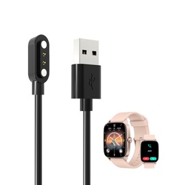 BOVUGAC [2 Pack] for KIBFLE/YMZ/MMBX TGW01 Smart Watch Fitness Tracker Charger, Magnetic Replacement USB Charging Cable Compatible with KIBFLE TGW01 Smart Watch Accessories(Black)