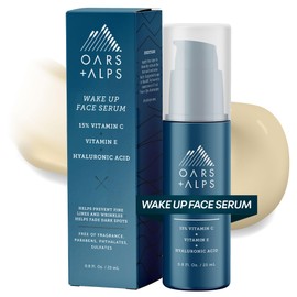 Oars  Alps Natural Vitamin C Serum for Face, Dermatologist Tested Skin Care with Hyaluronic Acid and Vitamin E, TSA Friendly, 0.8 Fl Oz               