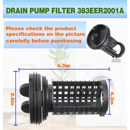 Lint Filter Insert for LG 383EER2001A Lint Filter for Washing Machine Washer Dryer Effectively Removes Lint