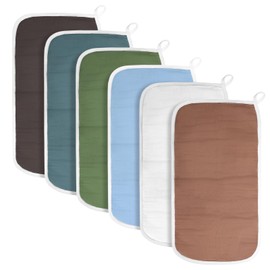 Seaforie Burp Cloths Baby, Pack of 6 Muslin Cloths Made of 100% Cotton, 50 x 25 cm Muslin Cloths for Boys and Girls, Soft and Absorbent