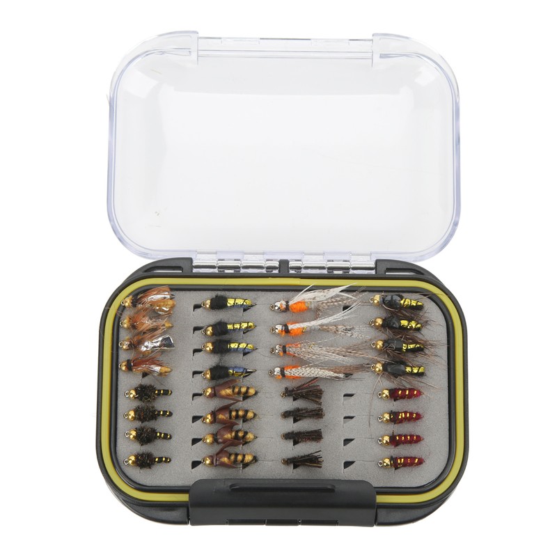 64 Pcs Fly Fishing Flies Stainless Steel Colorful Fishing Lure