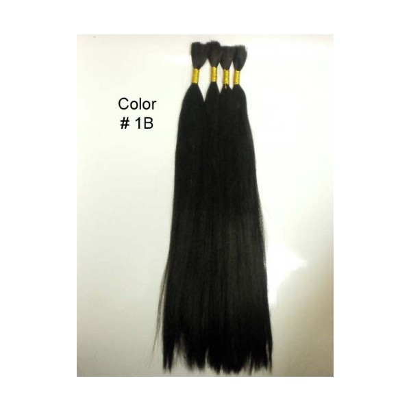 Human Hair Quality Encore Lavie New Yaky Bulk Prime UniMix by Janet Collection_1B (Off Black)_18"