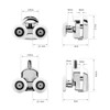Zinc Alloy Shower Door Twin Rollers Runners - Set of
