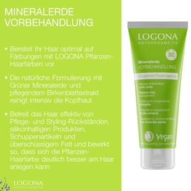 LOGONA Naturkosmetik Mineral Soil Pretreatment for Plant Hair Colours, Preparation for Colouring, Vegan, Pack of 1 (1 x 100 ml)
