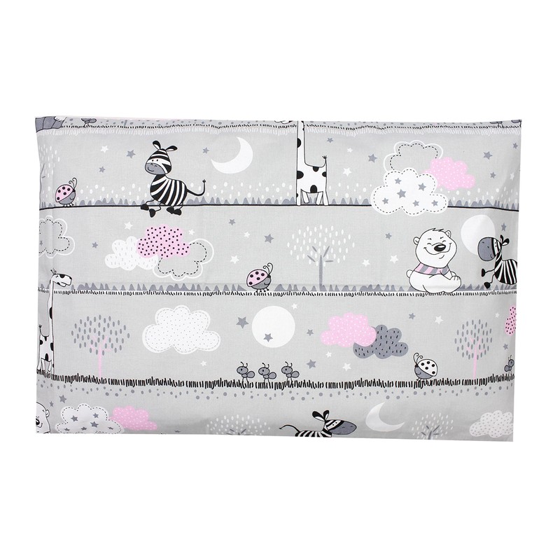 TupTam Children's Decorative Pillow Case Double Sided Design, Bear Pink,