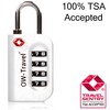 OW-Travel Luggage Locks TSA Approved (2 Pack Silver) 4 Digit