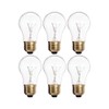 KOR (Pack of 6) A15 25W Incandescent Appliance Bulbs –