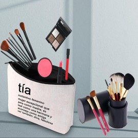 PWHAOO Tia Definition - Bolsa de cosméticos para tía española, Tia Definition B