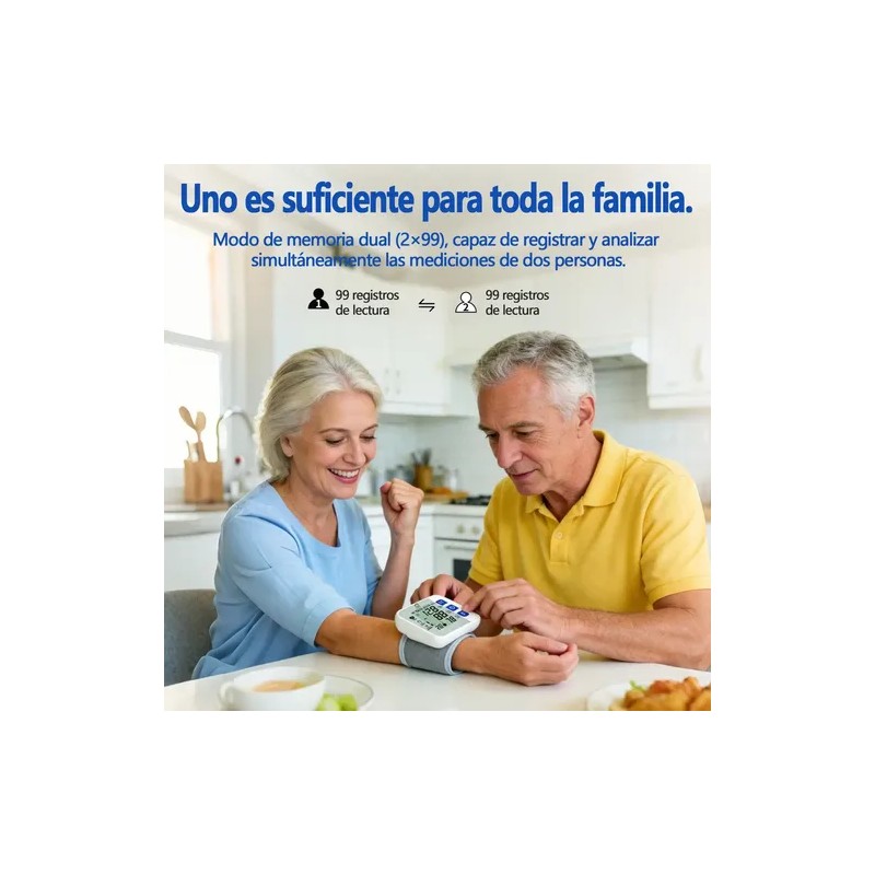 Pulsovital Tensiómetro De Muñeca Portátil Para Uso Doméstico Con Voz