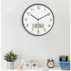 Nbdeal Wall Clock, Radio Clock, Quiet, Continuous Second Hand, Stylish,