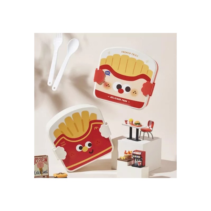 24x7 Topper Box Lunch De Figuras Grande + Palillos Figuras