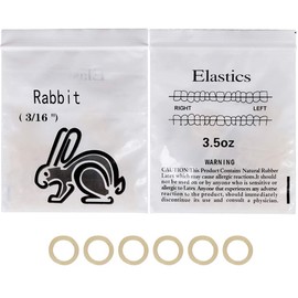 RZJZGZ 500 pcs Orthodontic Elastic Bands Dental Orthodontic Elastics Latex Rubber Bands for Braces (Rabbit 3/16")