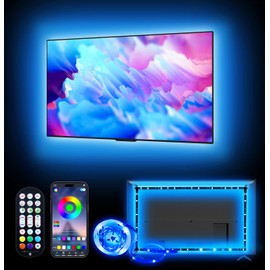 Daymeet LED Lights for TV, 13.1ft TV Led Backlight for 40-65 inch USB TV Led Light Strip RGB Color Changing Led TV Lights with Remote Music Sync Bluetooth APP Control for Computer, Bedroom PC