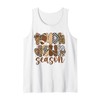 Leopard Touchdown Season Checkered Football Mama Game Day Tank Top